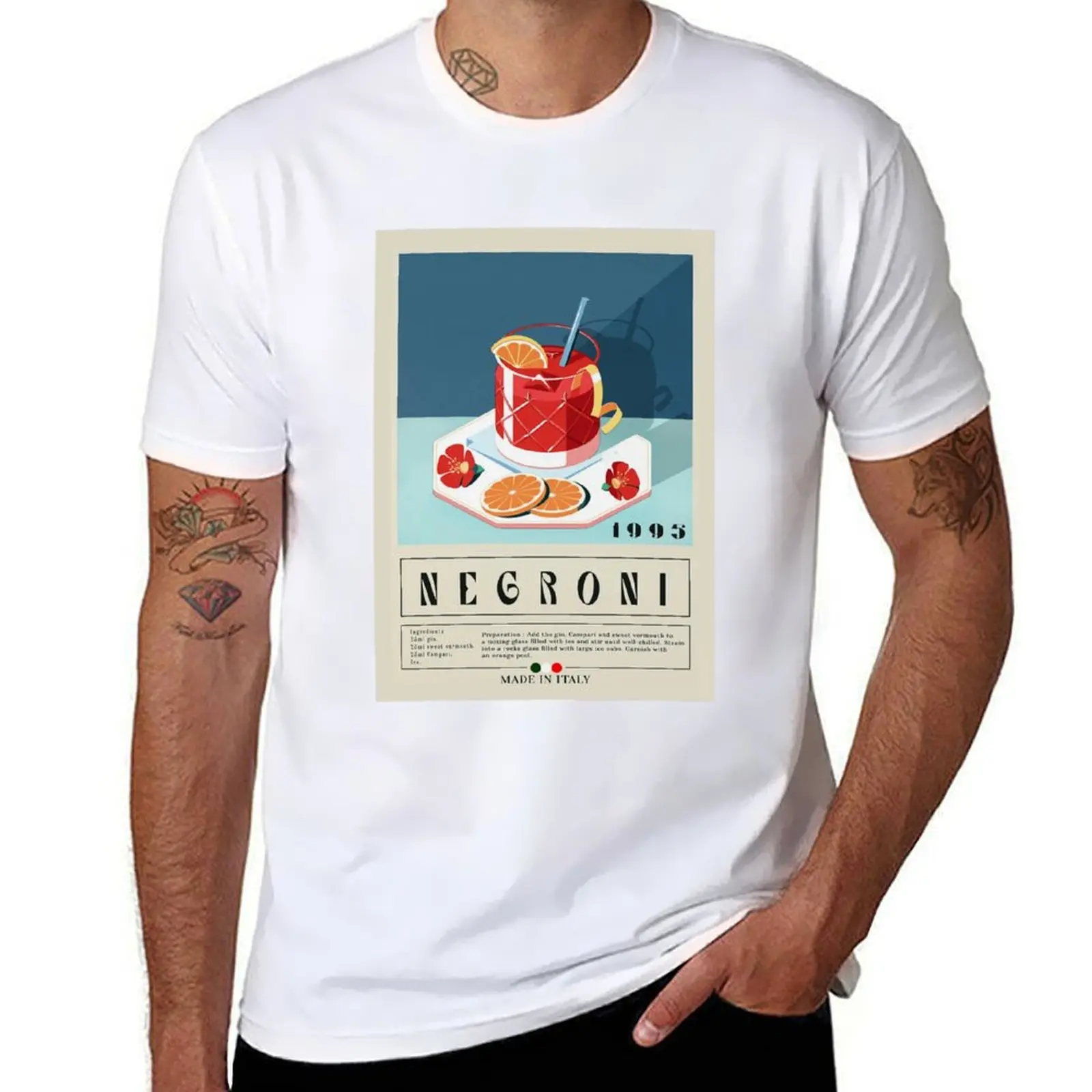 Retro Negroni Classic T-Shirt Work Outdoor T-Shirt for Men