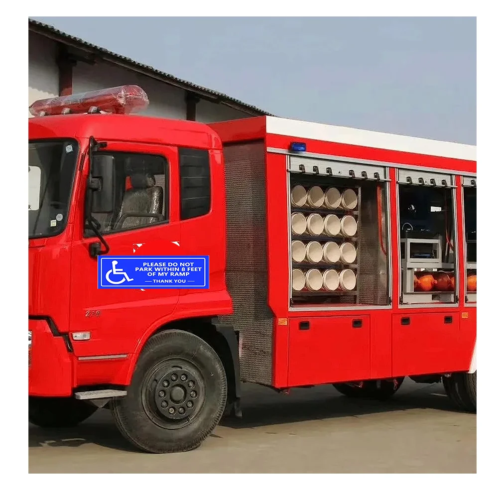 6 Pcs Disabled Parking Sign Stickers PlEASE DO NOT PARK WITHIN 8 FEET OF My RAMP 10x4 Inch Ramp Parking Sign