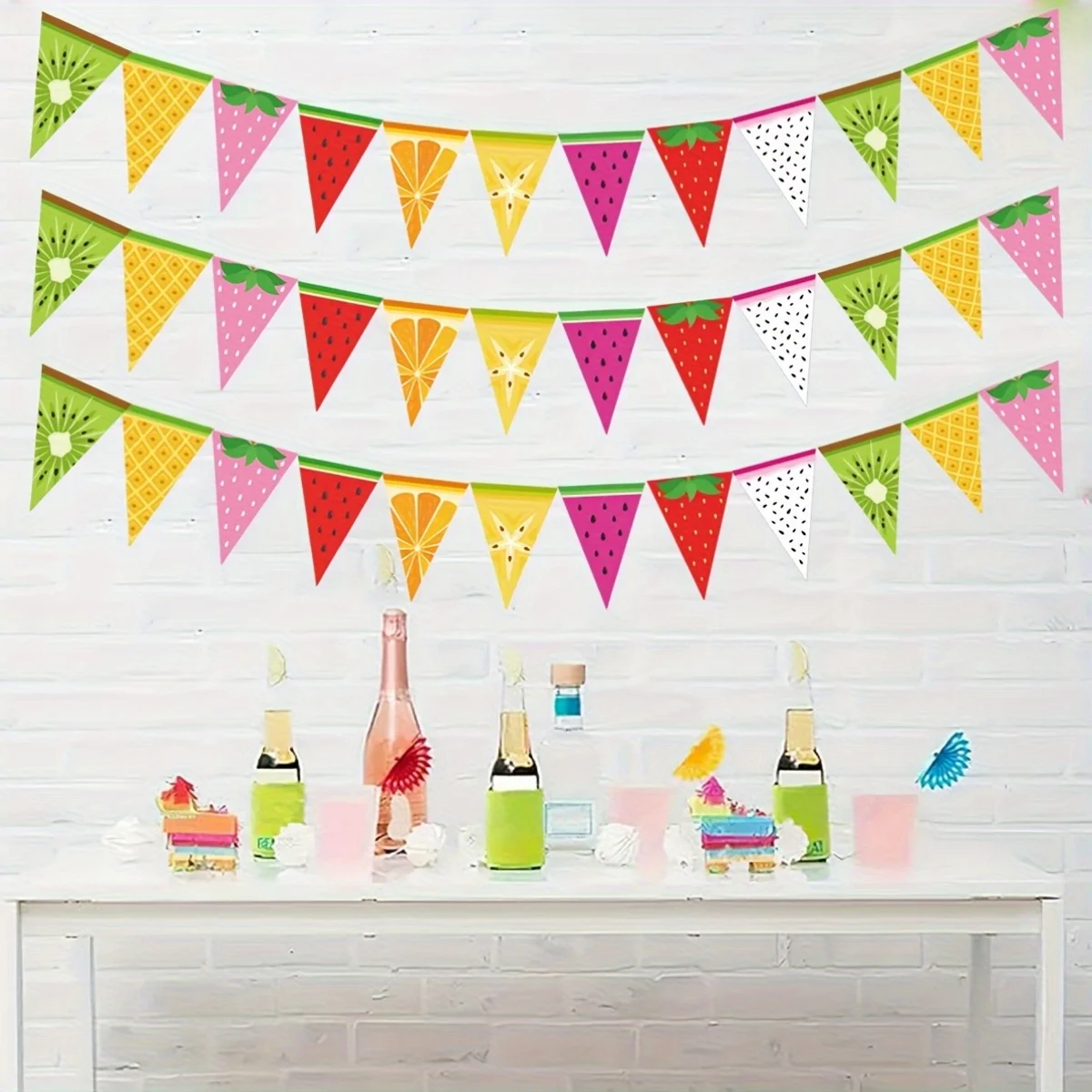 

Fruit Triangle Banner Summer Fruit Theme Pineapple Watermelon Strawberry Twotti Frutti Birthday Party Decorations