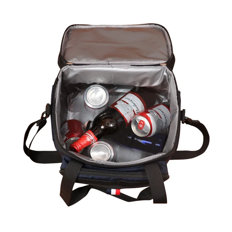 Leak-Proof Cooler Bag Portable Double Layer Ice Backpack Lunch Bag Fruit Food Knapsack Refrigerated Can Hold 36 Cans of Beer 20L