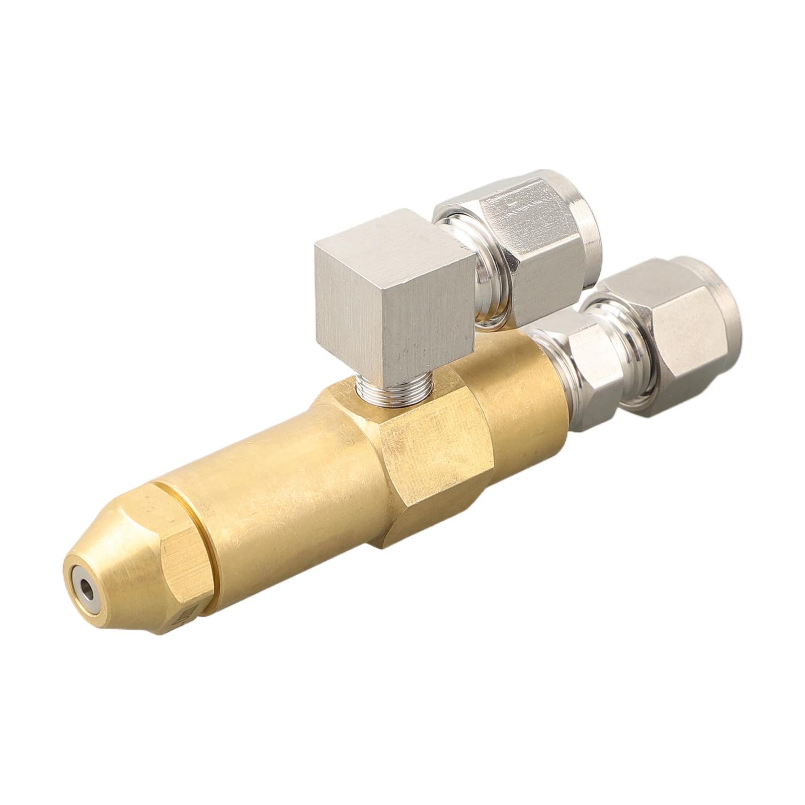 Swirling Air Atomization Fuel Nozzle with Adjustable Spray Flow and Pressure for Waste Oil Burner Applications