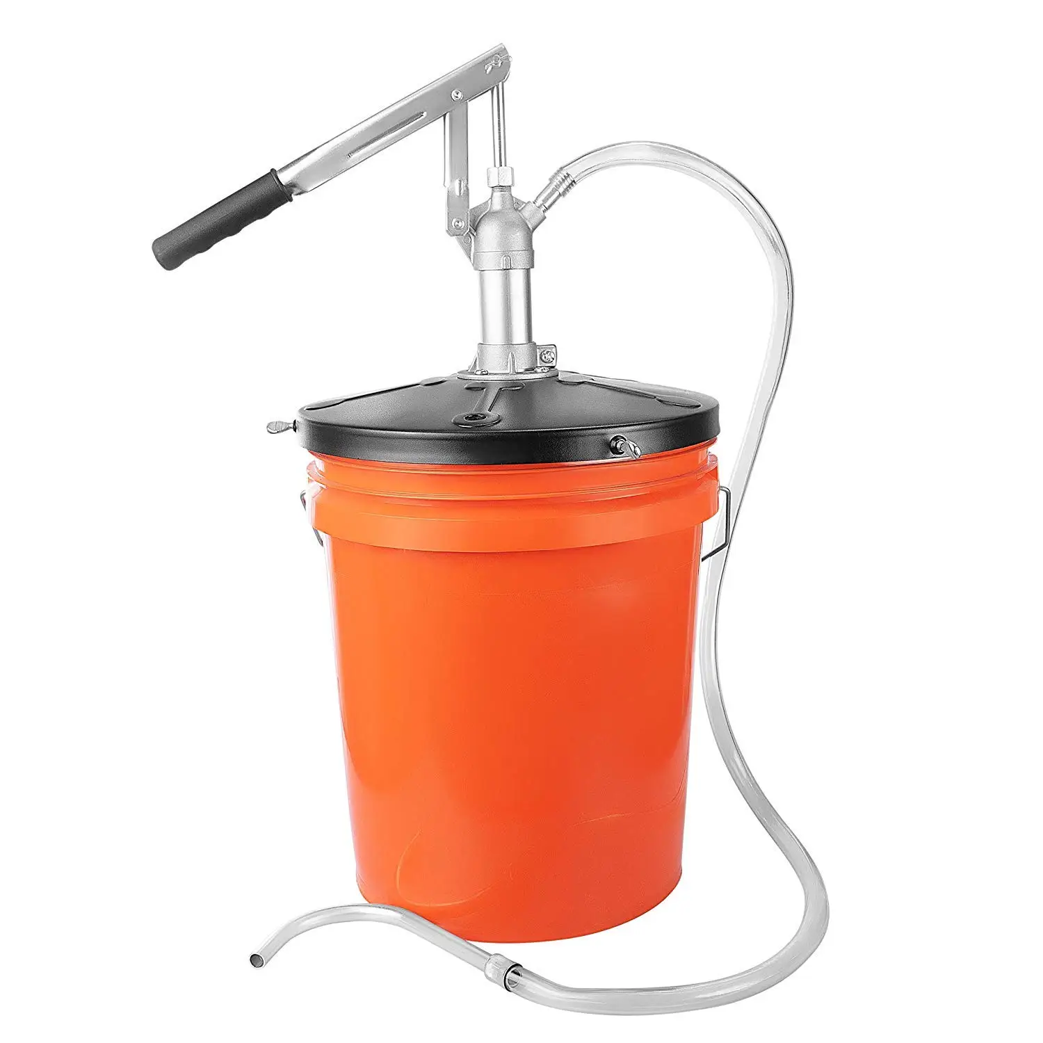 

Manual Oil Transfer Pump for 5-Gallon Pails, 60mL Per Stroke, Heavy Duty with Hose & Filter