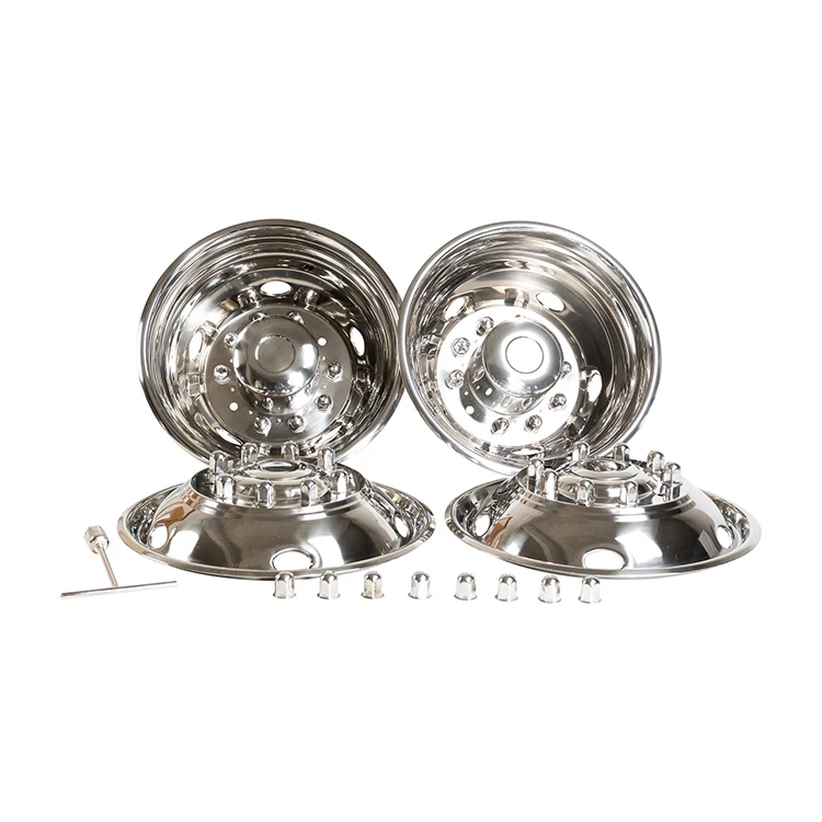 

Customized 19" T304 Stainless Steel Wheel Cover Semi Truck Parts Steering Wheel Hub Trims Cover Truck Accessories