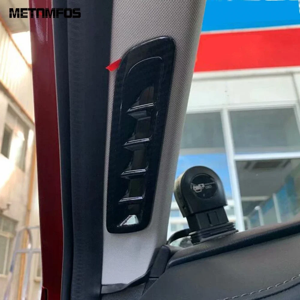 For Mazda 6 M6 Atenza 2019-2023 2024 Carbon Fiber Window A Pillar Air Vent Outlet Cover Trim Interior Accessories Car Styling