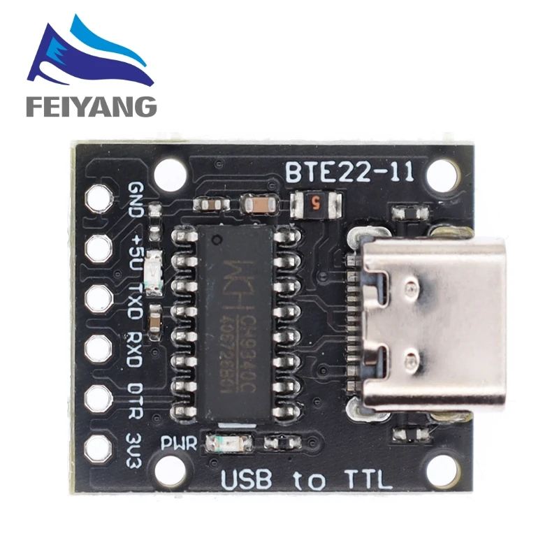 CH340E CH340C CH9340C USB 2.0 To TTL Module Alternative CP2104 CP2102 PL-2303HX HT42B534 FT232RL Supprt linux/mac/windows OTG