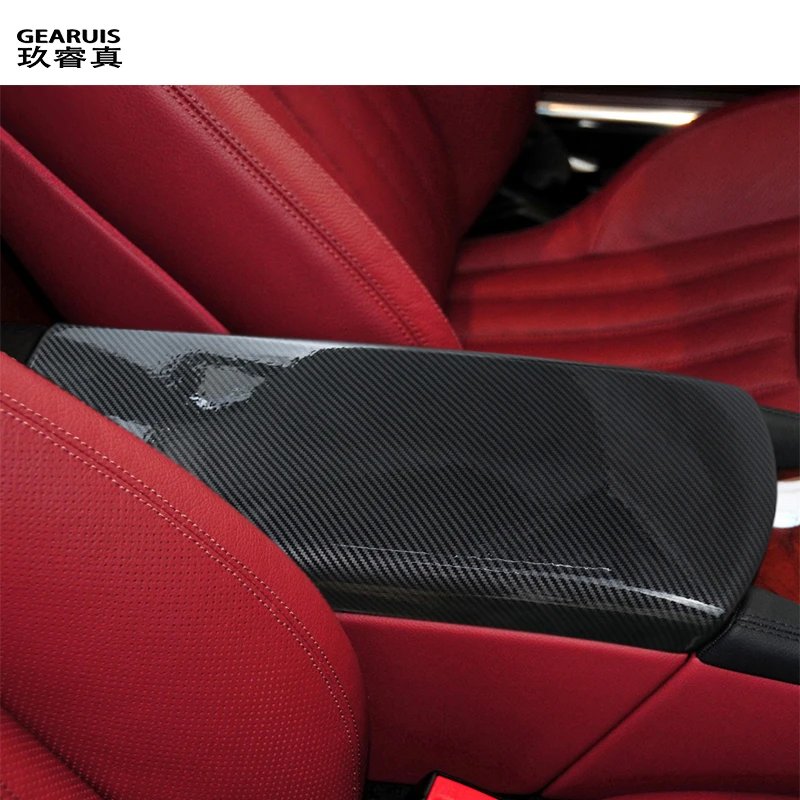 Car Center Console Tidying Armrest Box Panel Cover Sticker Trim For Mercedes Benz SL Class W230 R230 2004-2011 Auto Accessories