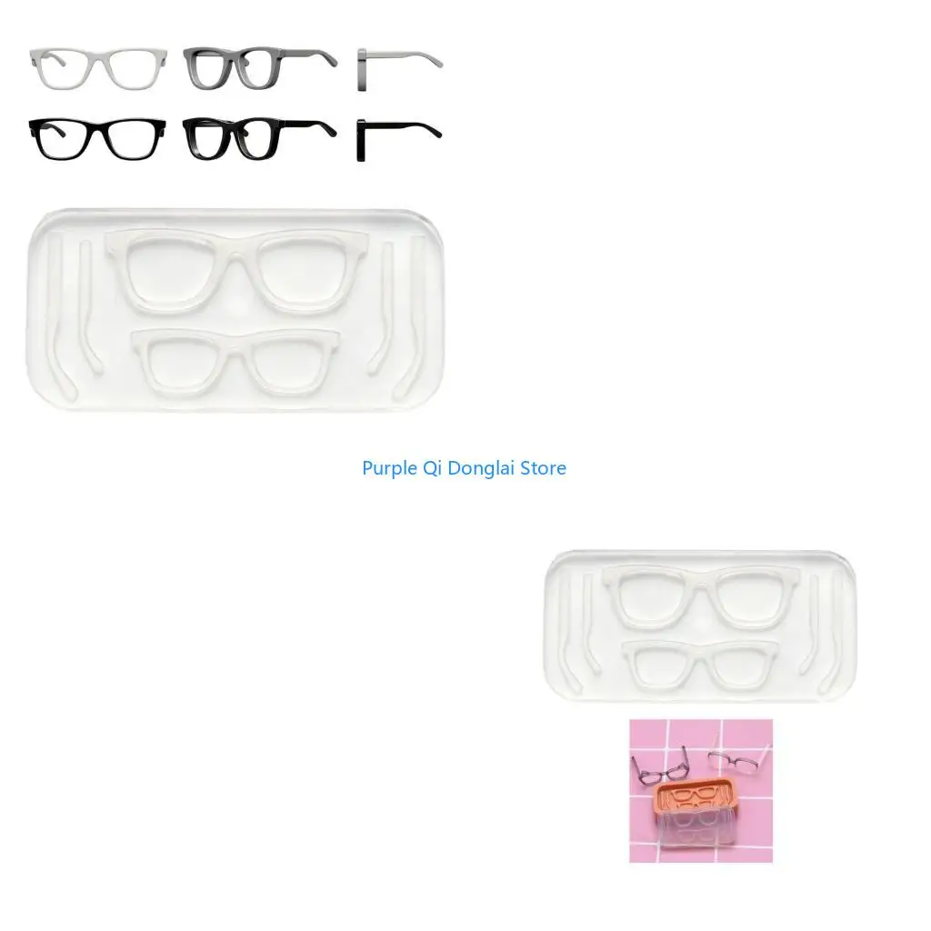 L21E Flexible Resin Mold Art Project Molds Eyeglass Silicone Texture for Epoxy