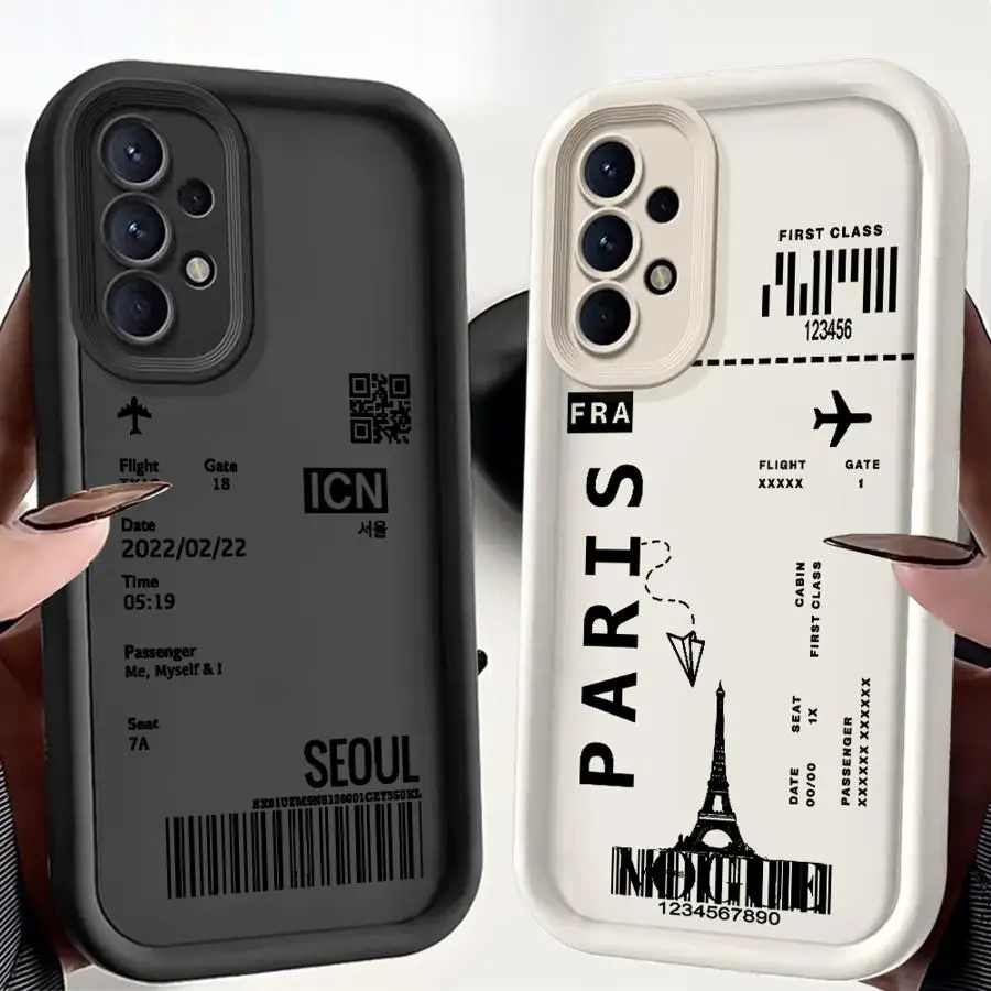 حافظة لهاتف سامسونج جالاكسي A55 A15 A06 A54 A51 A35 A73 A53 A25 A52 A72 A71 يطير إلى باريس الرومانسي