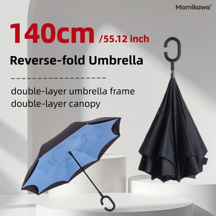 

Автоматический зонт-трость для автомобиля с функцией Hands-Free, усиленный, ветрозащитный, двухслойный, на 3 человек, для мужчин и женщин, подарок на День рождения/Рождество