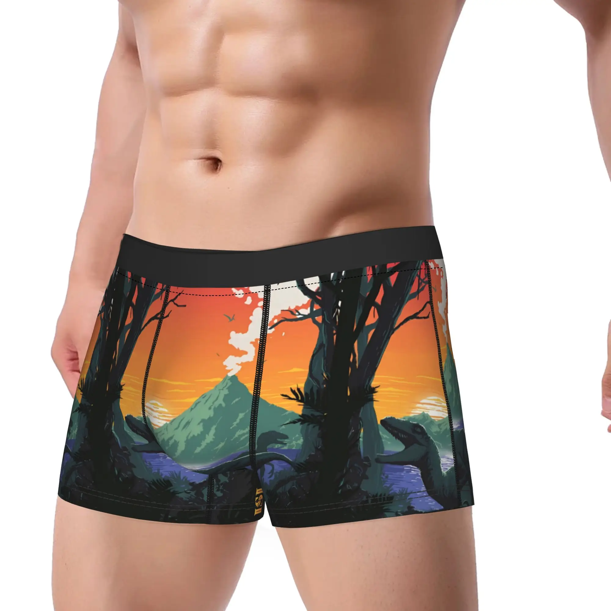 الجوراسي بارك الملابس الداخلية مضحك السروال مخصص DIY السراويل ملخصات للرجل 3D الحقيبة زائد حجم الجذع