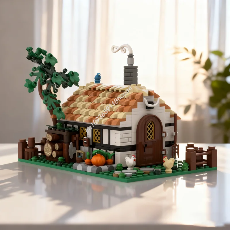 

619 шт. MOC фермерский коттедж замок модель строительные блоки строительные рождественские подарки сборка идея кирпич детские игрушки на день рождения