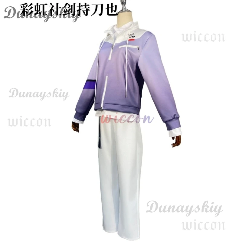 الظاهري YouTuber أنيمي NIJISANJI Kenmochi Toya تأثيري حلي رياضية هوديس البلوز شعر مستعار الكبار رجل اليومية حفلة البدلة