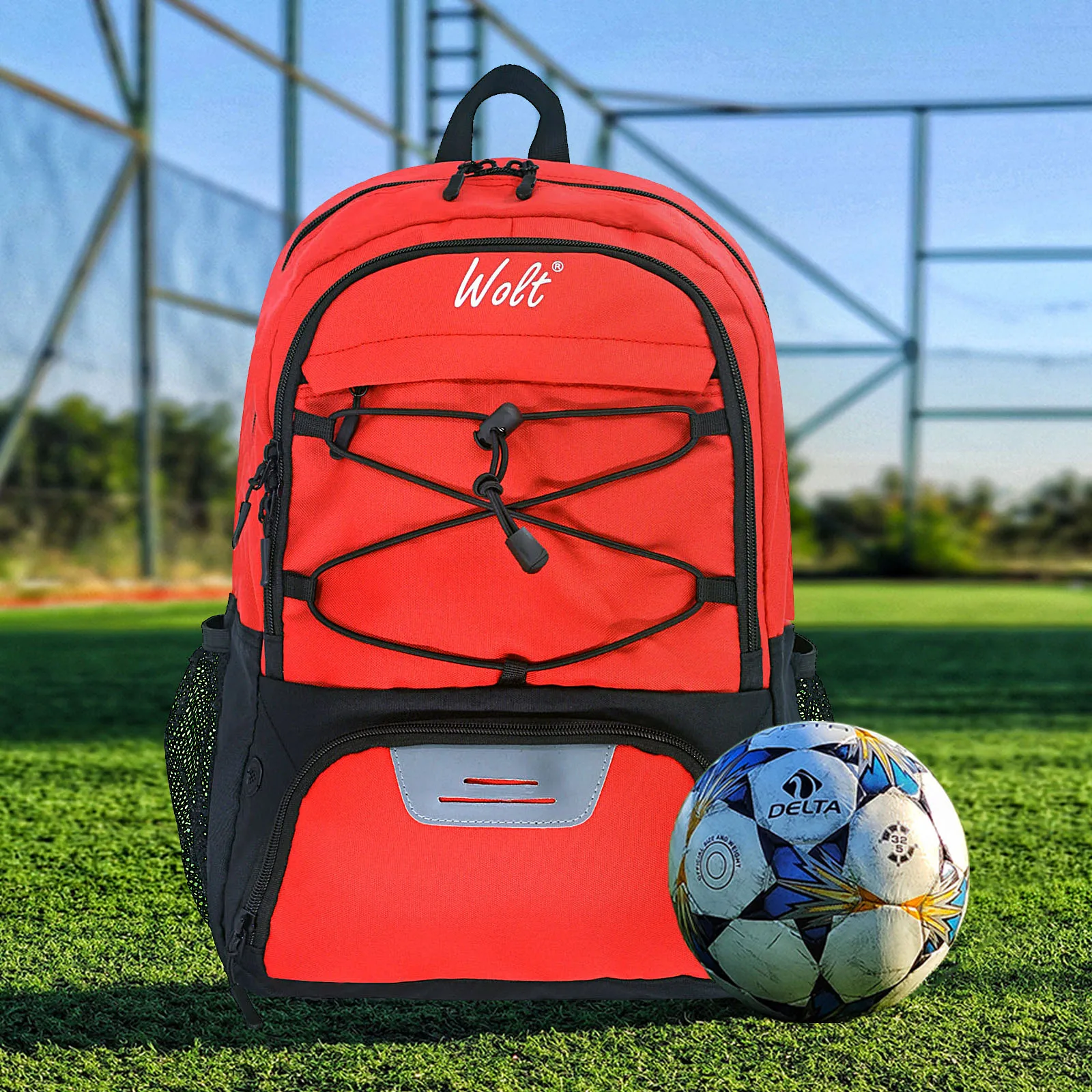 WOLT | Youth Soccer Bag - Soccer Backpack & Bags for Basketball, Volleyball & Football Sports, Includes Separate Cleat Shoe and