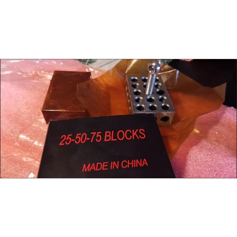 23 Holes Precision 25-50-75mm Blocks with Screws, Parallel Clamping Block Set, Steel  1-2-3