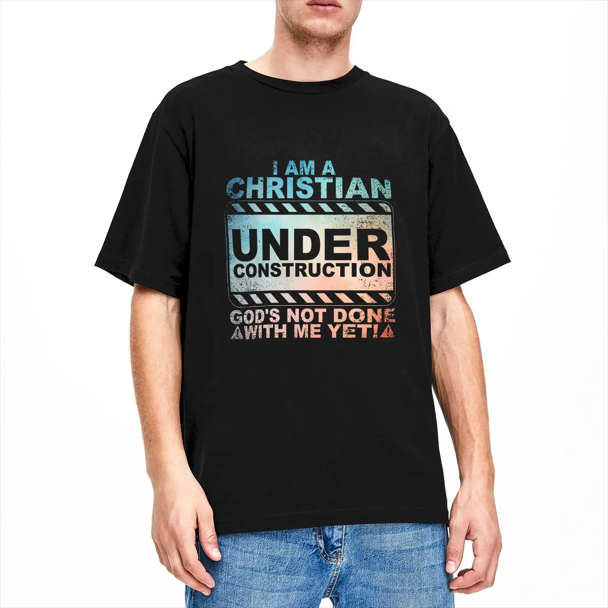 Best Christian Art For Men Women God Appreciation Religious T Shirt Men's  Y2K Funny T Shirts Beach O Neck Novelty Tee Shirt