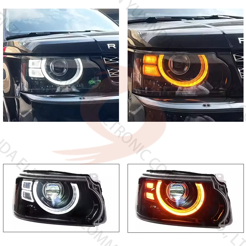 مصباح أمامي تلقائي عالي الجودة لسيارة LandRover DISCOVERY 4 ترقية إلى مجموعة المصابيح الأمامية المدافعية