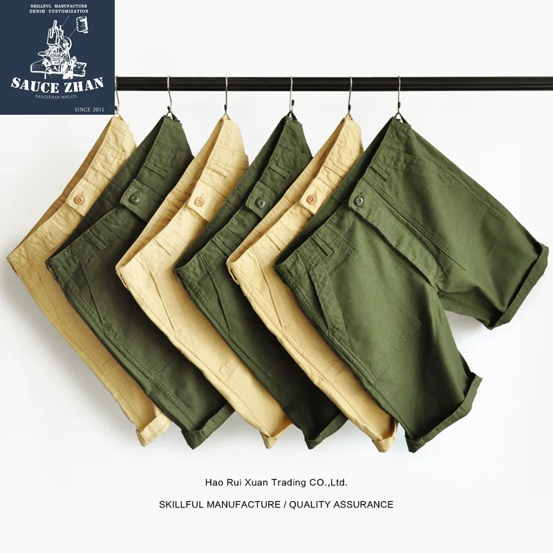 SauceZhan-pantalones de panadero de OG-107 para hombres, pantalones de fatiga del ejército de Vietnam de EE. UU., HBT, pantalones cortos VINTAGE, pantalones militares