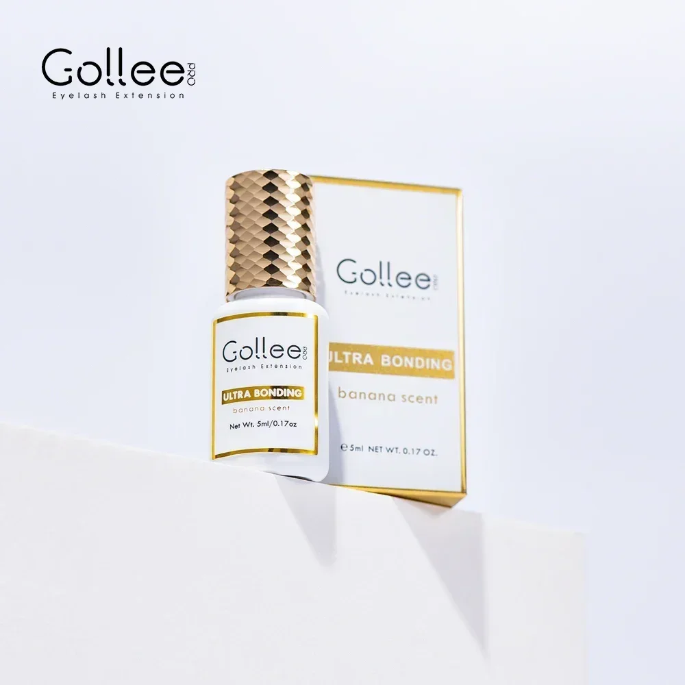 Gollee 1s Banana Scent Eyelash Glue Fast Drying Waterproof Glue Premade Fans 3-5 Weeks Lasting Eyelash Extension Salon Wholesale