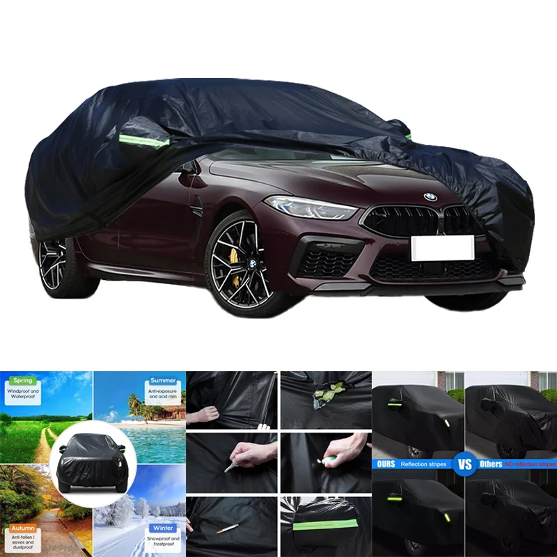 

For BMW M8 All-Weather Car Covers 6-in-1 Waterproof Dustproof UV Proof Snowproof Scratch Resistant Protection