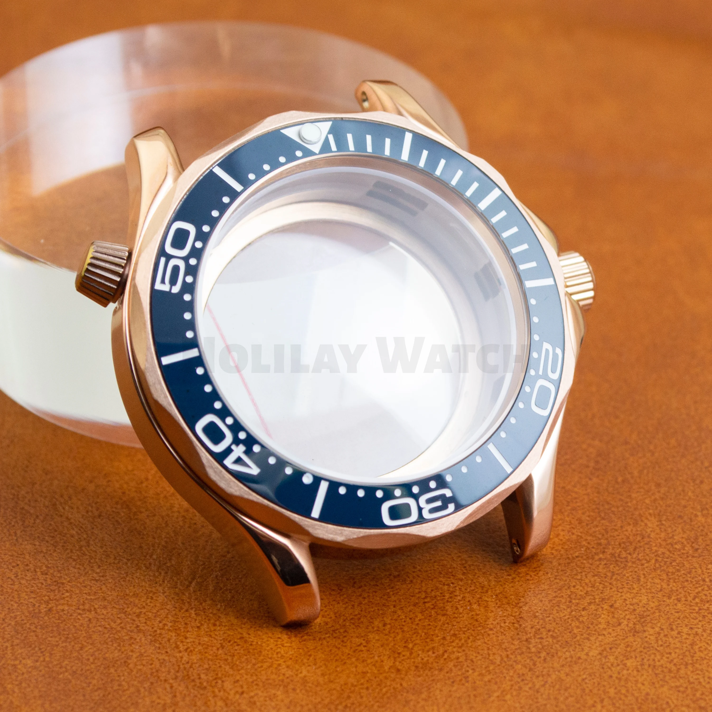 

Rose Case Seamaster 300 Case NH35 Watchcase 316L Stainless Steel 10bar Waterproof fit NH35 NH36 Movement 41mm NH35 Watch Case
