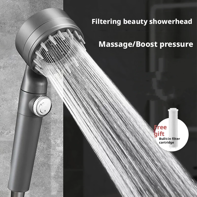 3 Modes High Pressure Shower Head Bathroom Water Saving Showers Head with Hose Base Adjustable Sprayer Bathroom Accessories