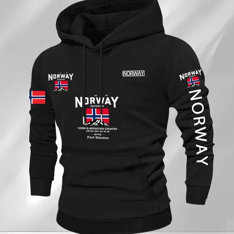 New classic letter-style fall-winter daily, outdoor, vacation, fitness, casual, relaxed, warm, sports top with hood