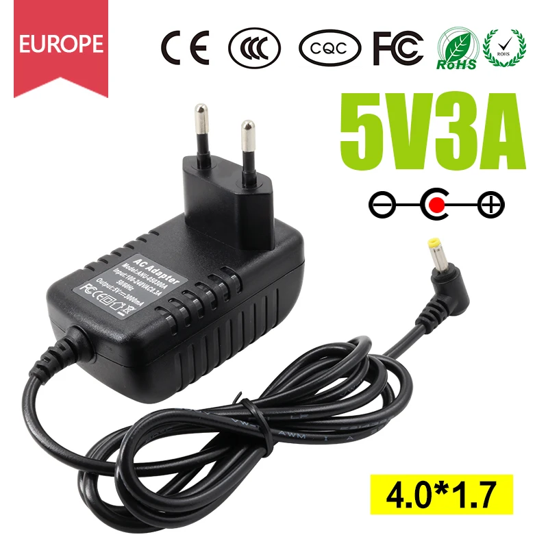 Orange Pi 5V/3A Europe Power Adapter for AC power into DC for Orange Pi, Not Suitable With Zero/Zero plus 2/2G-IOT