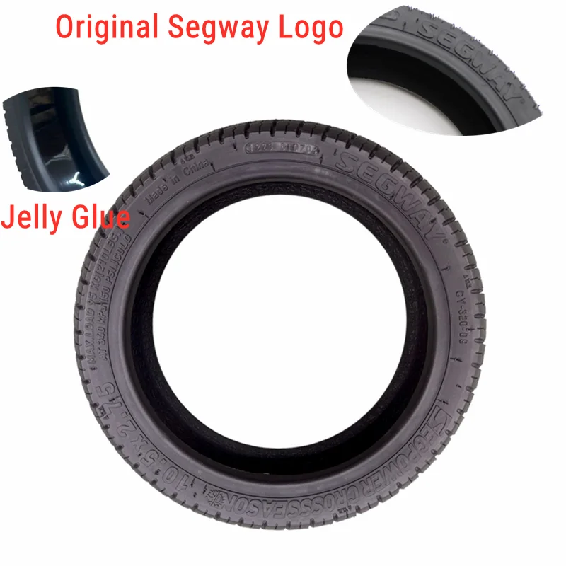 Original Front & Rear 10.5x2.75 Tubeless Jelly Tire Part Ninebot by Segway P100S P100SE P65 P65E Electric Scooter Vacuum Tire