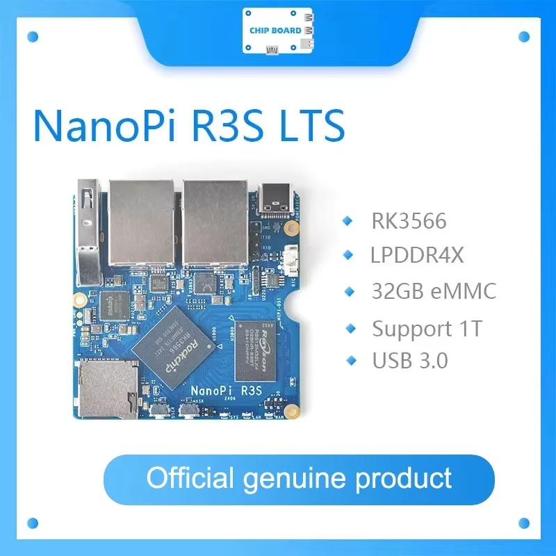 NanoPi R3S LTS: мини-маршрутизатор RK3566, двойной 2,5 ГБ, 32 ГБ eMMC, корпус с ЧПУ и поддержка Linux