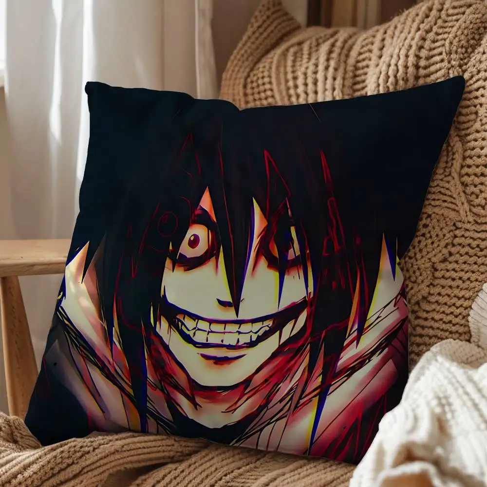Dark subculture Jeff Killer Pillow Case Square Double-Sided Printing Short Plush Sofa Cushion Cover Bedroom Bedside Pillow