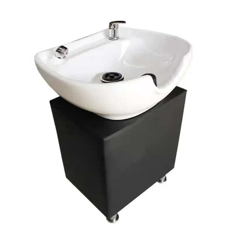 

Seated flush basin barber shop ceramic hair salon shampoo vertical simple