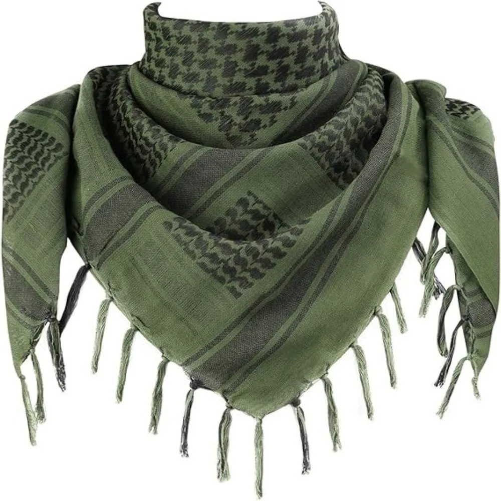 Ideal Gift Polyester Tassel Jacquard Square Scarf Breathable Soft Headscarf Large Durable Neck Gaiter Cosplay