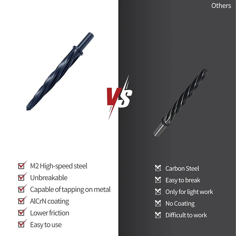 7/8 Inch Construction Reamer - Alcrn Coated, M2 HSS, 1/2 Tri Shank, Precision Aligned And Magnified