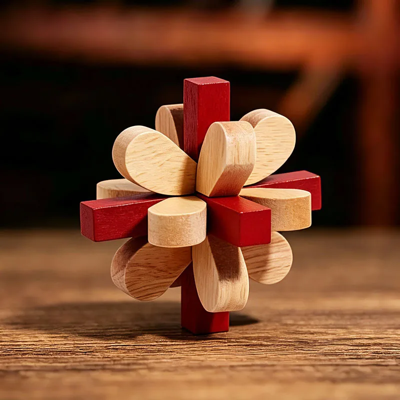 

Wooden Brain Teaser Puzzles Luban Lock DingXiangHua IQ Challenge Unlock Interlock Toys For Adults & Kids Educational Gifts