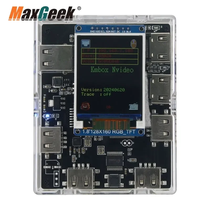 custom for Maxgeek KMBOX N Video Network KVM Controller Capture Card with Loop Out Function HDMI to USB Converter for Xbox