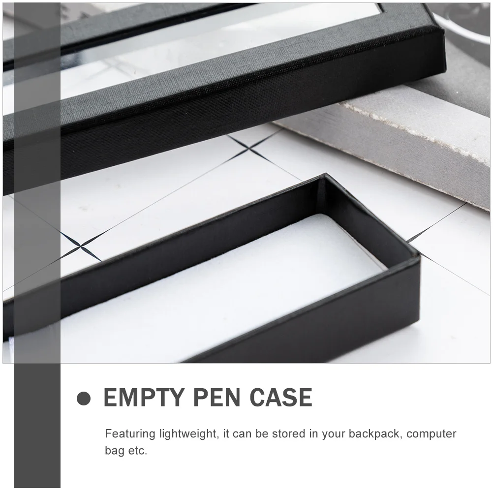 

4pcs Gift Box Premium Paper Single Pen Storage Box Lightweight Dustproof Pen Wrapping Case For Holder Organizer Office School