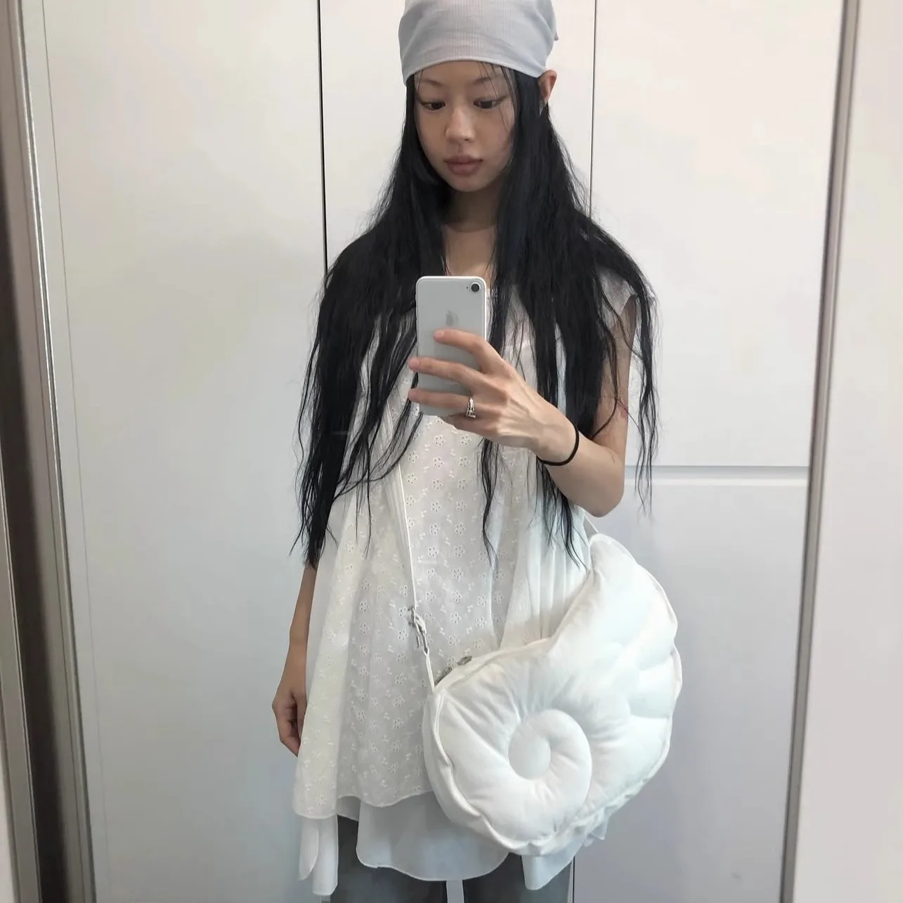 Coyseio verão 2025 novo oco flor emenda em camadas bainha irregular dr coreano sle saia linha a ort sve redondo ne