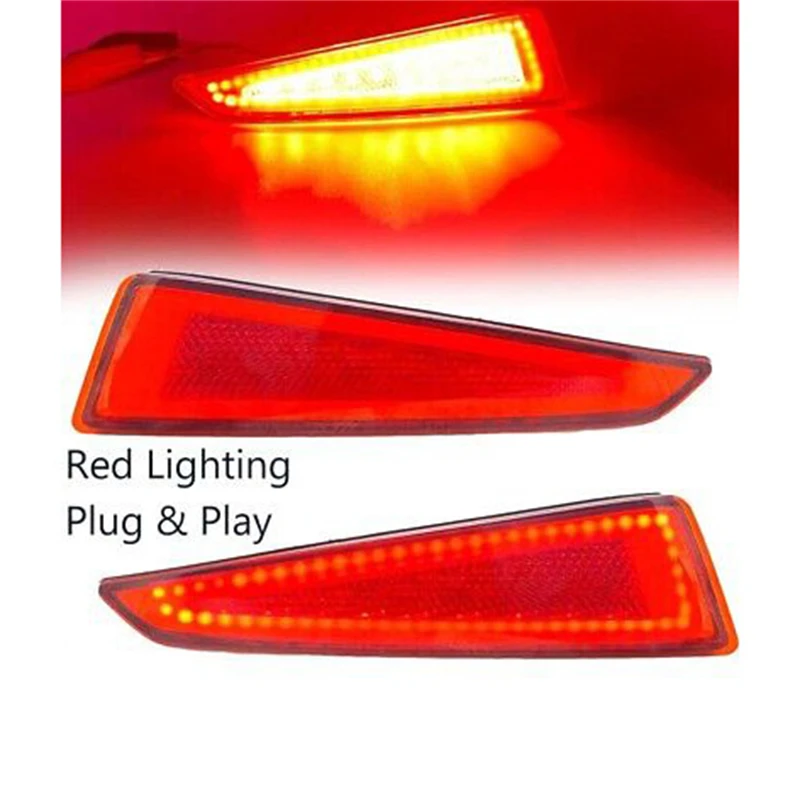 

2pcs Rear Bumper Reflector Red LED Tail Brake Lights For 2016-2020 Lexus RX350 RX450h