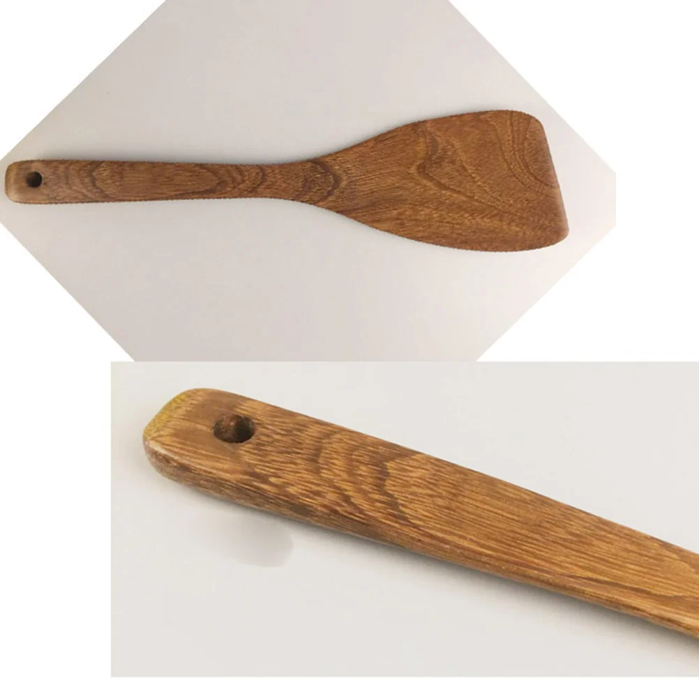 

1pc Non-Stick Wooden Spatula For Cooking Solid Wood Heat Resistant Utensils Eco-Friendly Uncoated