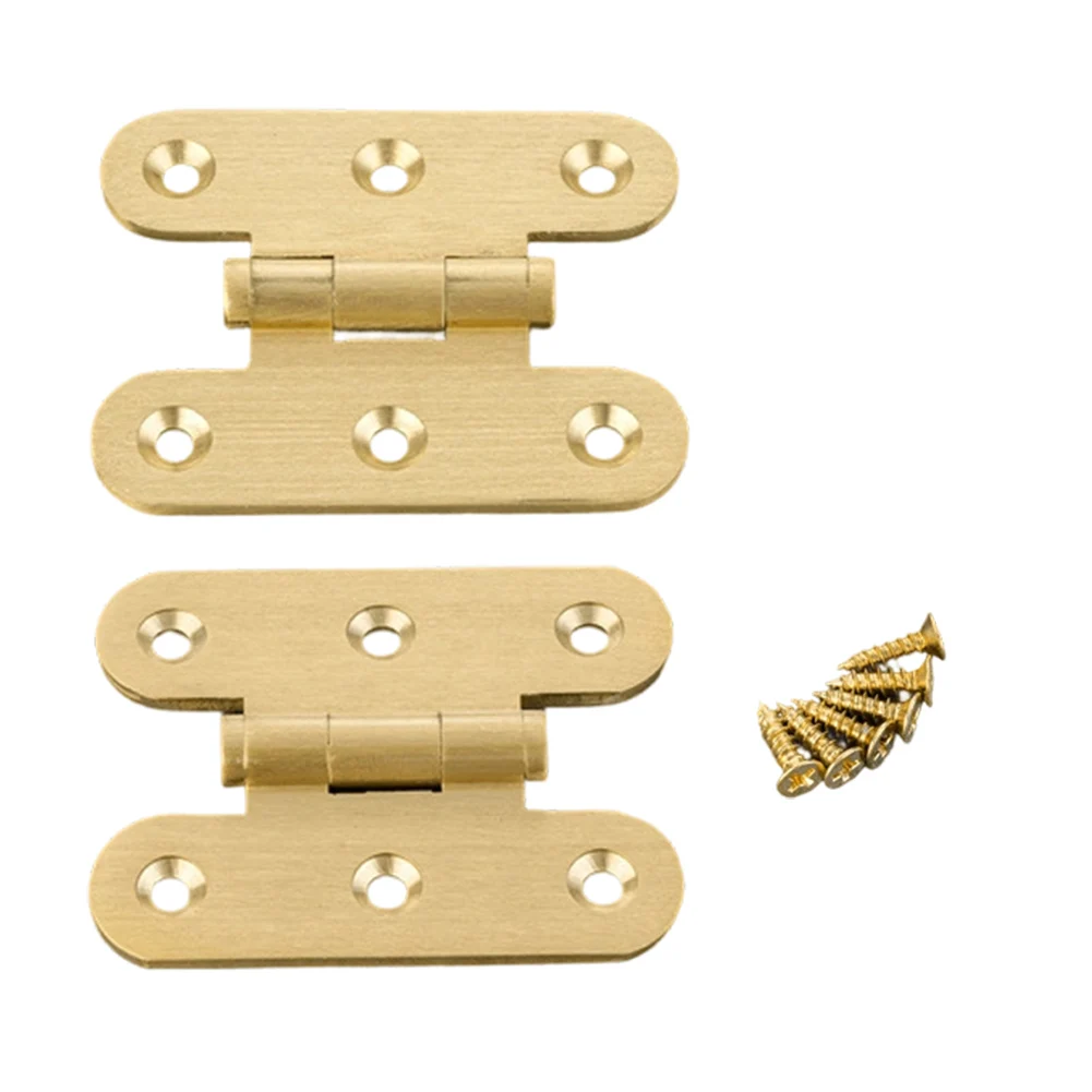 

2 шт. латунные петли 2,5/3 дюйма для дверей шкафов, петли-бабочки, мебельная фурнитура с винтами