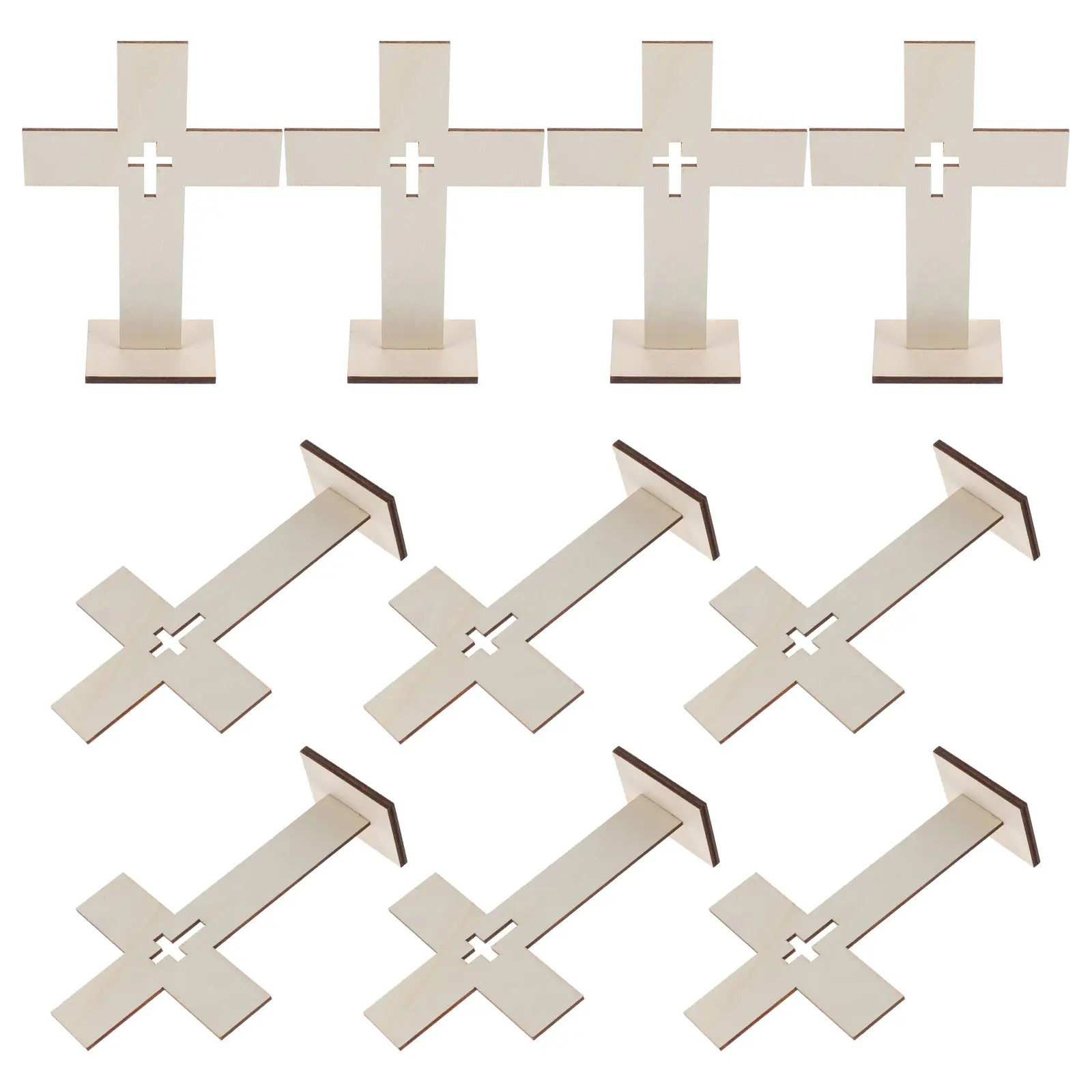 

10pcs Wooden Cross Ornaments 17x11CM Catholic Decor Party Wedding Rustic Craft Details Wooden Crosses