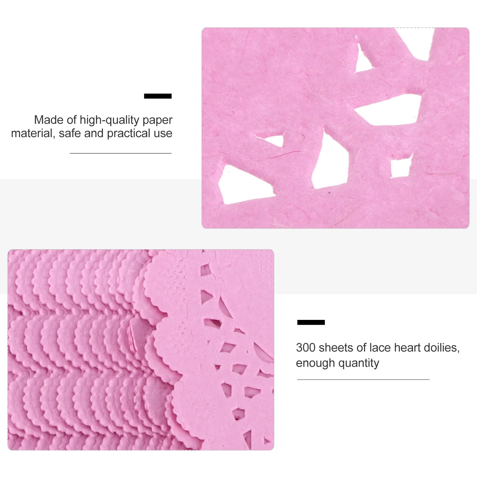 Heart Lace Paper Doilies 300 Sheets Cake Mats for Wedding Party Dessert Decor DIY Crafts Oil Absorbing