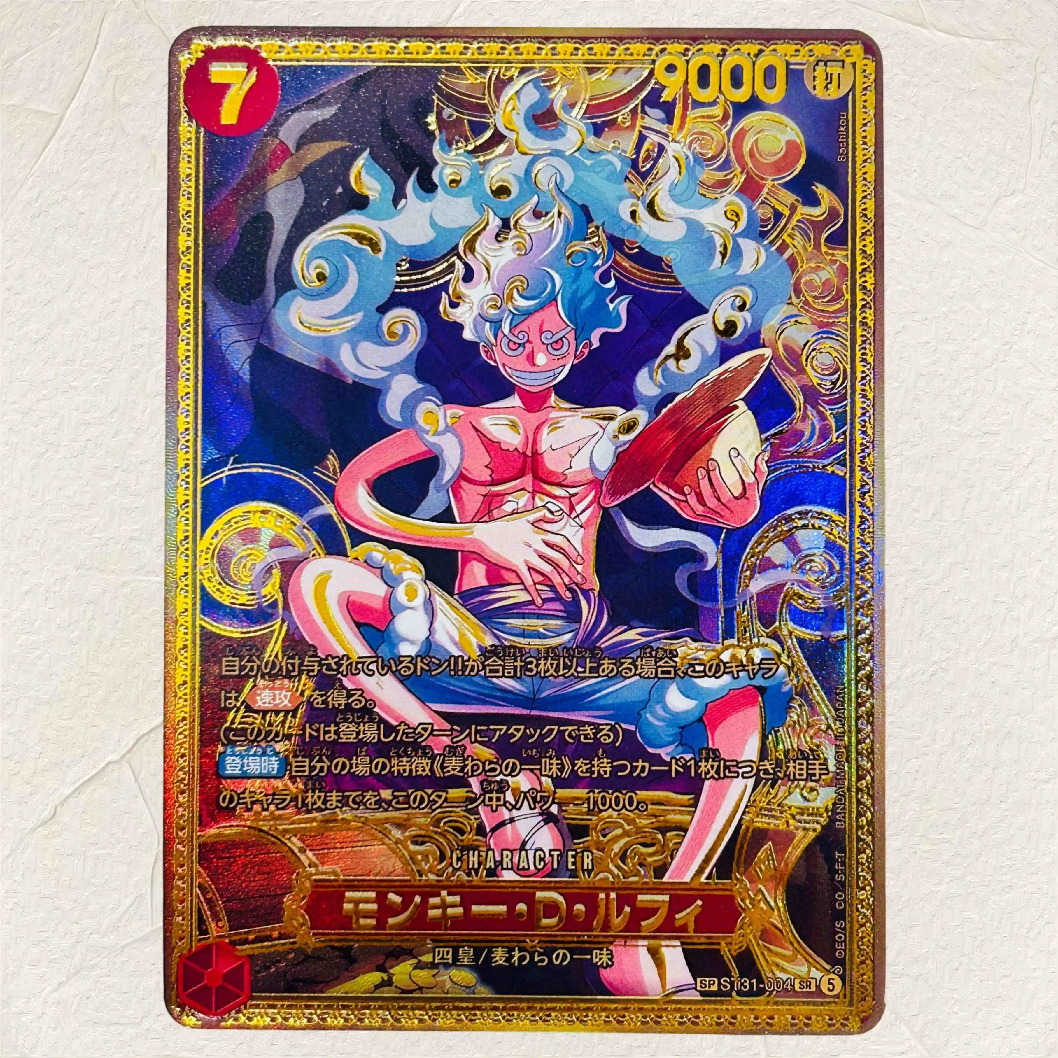 One Piece Luffy Teach Buggy Shanks 4Pcs DIY Gold Foil Texture Cards JP Version Collectible Grade Premium Anime Collection Cards view 5