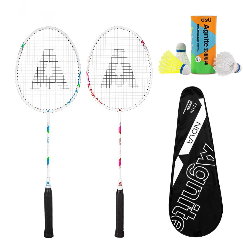 

Deli Agnite F2124 Aluminum Alloy Split Badminton Racket Double Racket Ultra Light Anti Slip Durable Competition Doubles