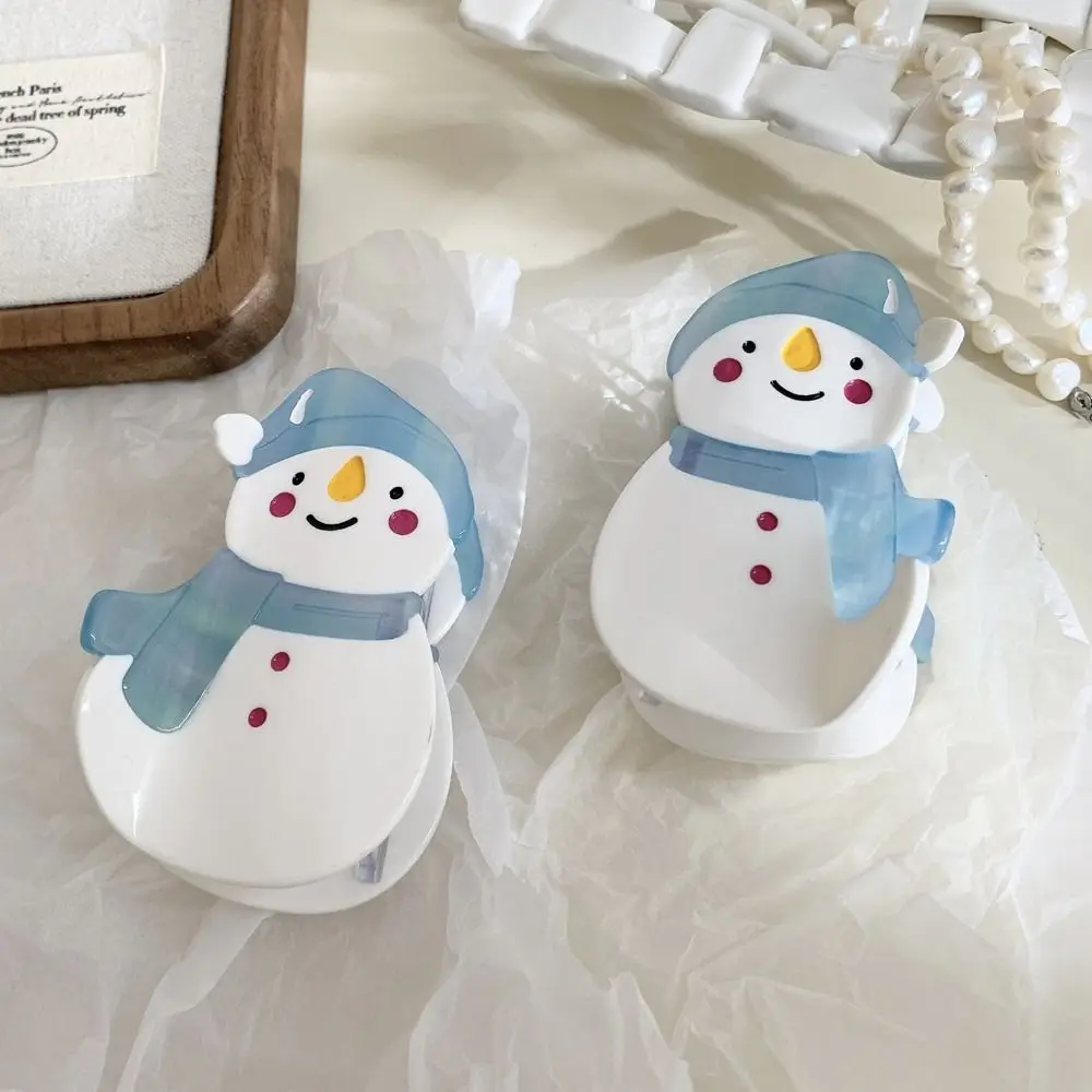 Acetic Acid Acetate Snowman Hair Claw Cute Christmas Headwear Hair Clip Grab Clip Hair Accessories Big Hairpin Female