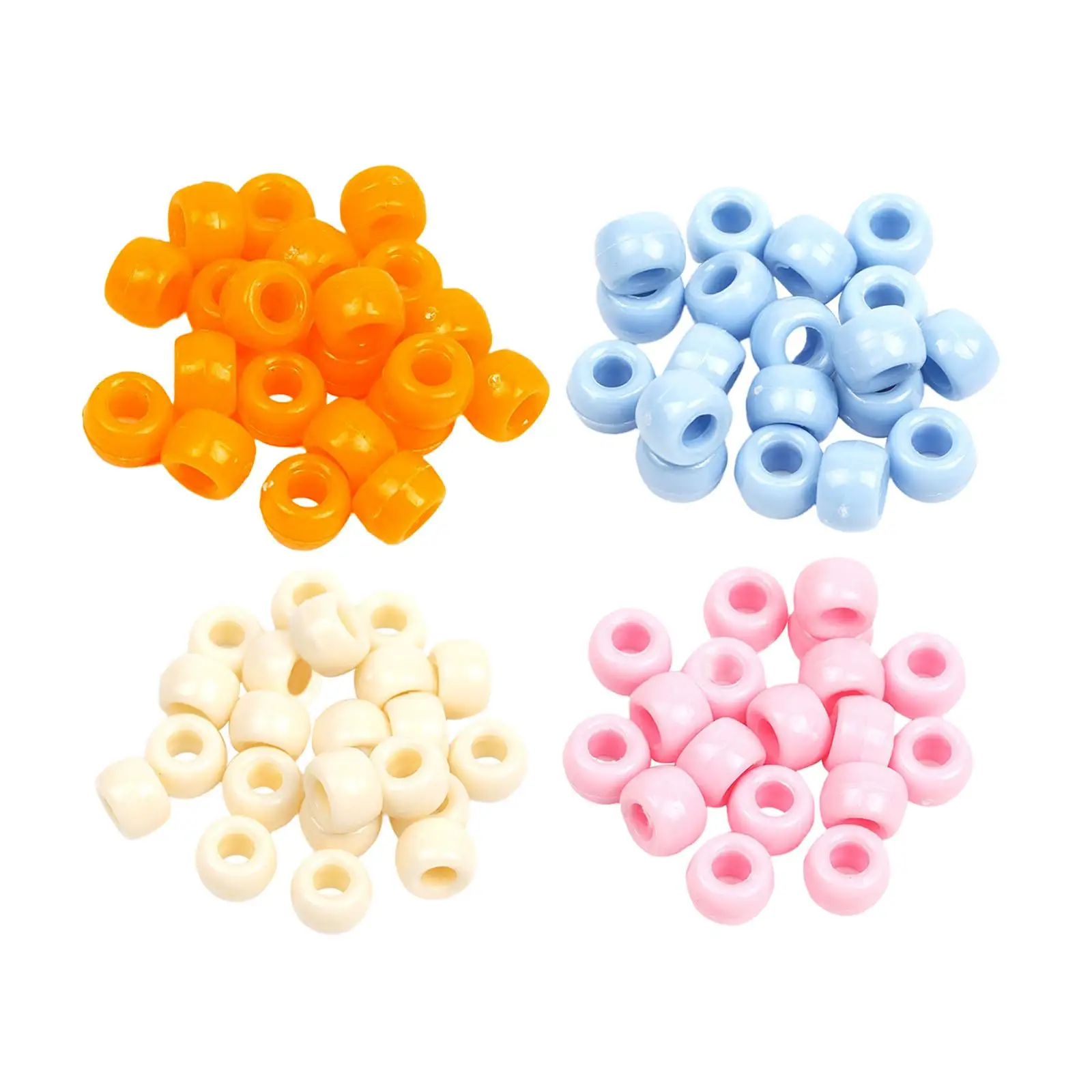 1200 Pieces Large Hole Opaque Pony Beads DIY Keyring Jewelry Making Creative Jewellery Charms Pendant Dangle Chain Acrylic Beads