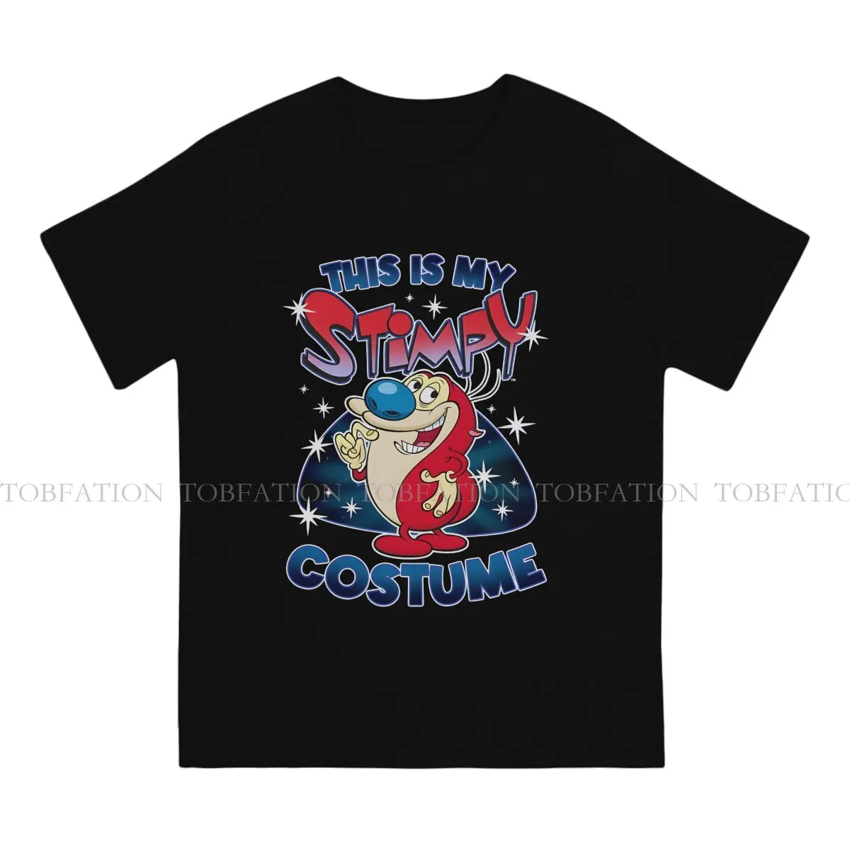 The Ren & Stimpy Show Anime Halloween This Is My Stimpy Costume T Shirt Grunge Men Tees Summer Cotton Clothing Harajuku Crewneck