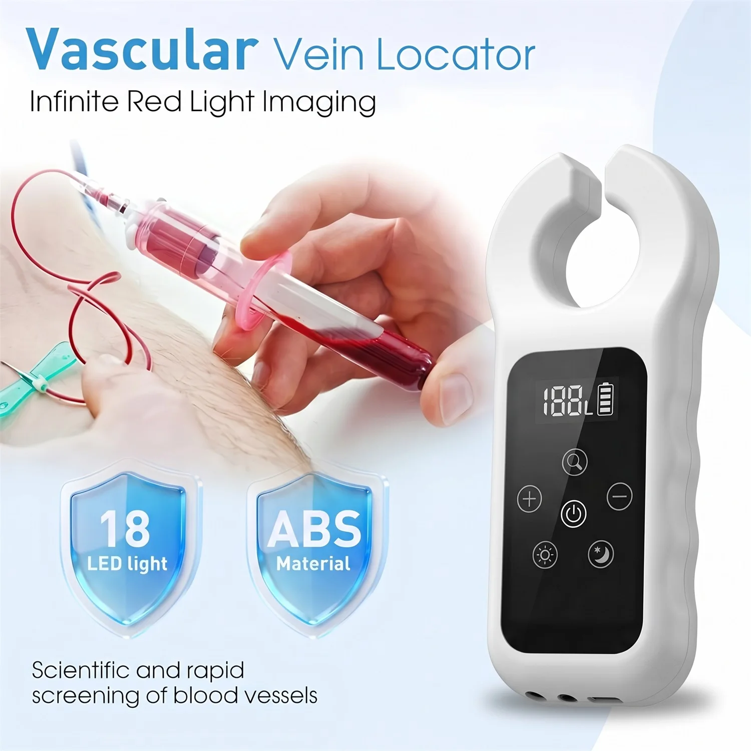 Portable Medical Infrared Vein Finder-Nurse Handheld Vein Viewer for Injection,Blood Draw & IV Access with Enhanced Vein Imaging