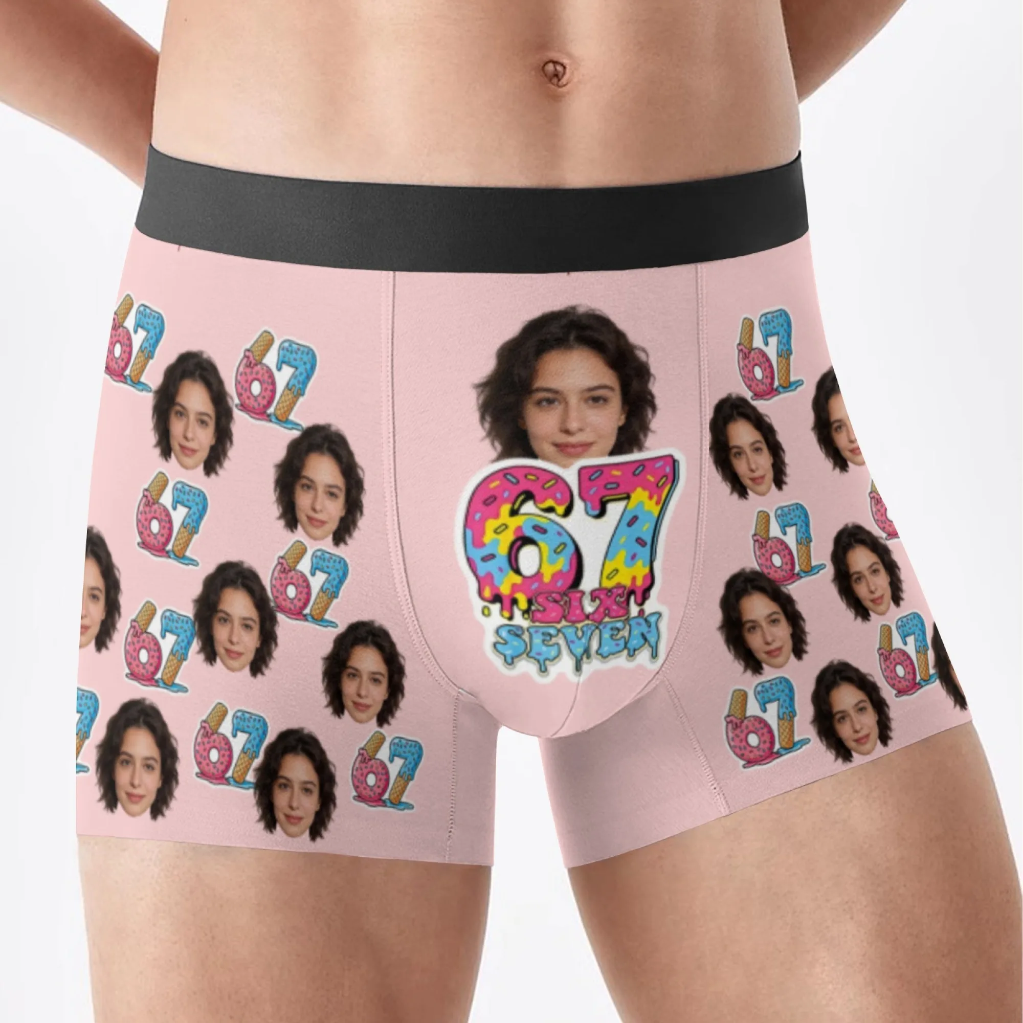 Personalized facial photos customized underwear  flat cornered men's Valentine's Day gift for husband  anniversary gift for fath