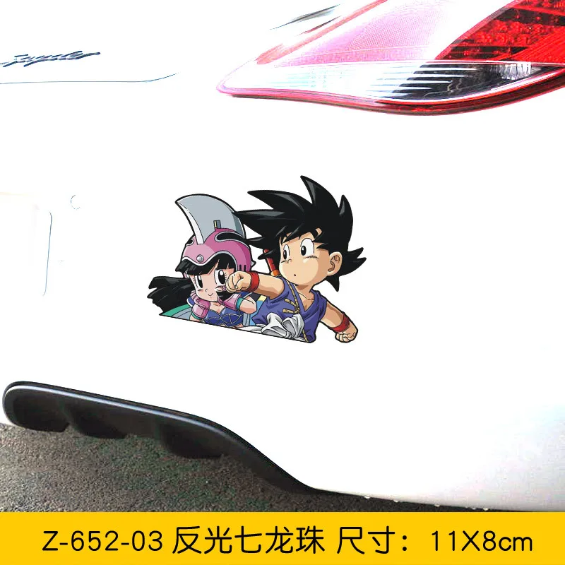 防水ドラゴンボールステッカー,DIY,クリエイティブな車のステッカー,サングルー,モバイル人形,カカラト,フィグマのモデル,アニメーションアクセサリー